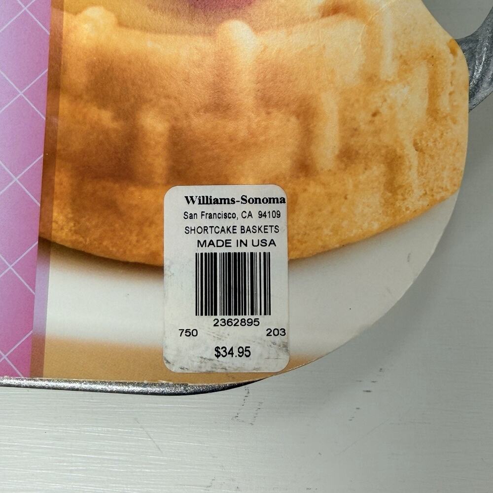 WILLIAMS-SONOMA Nordic Ware Shortcake Basket Pan Silver 3 Cup Cakelet Easter EUC - Picture 4 of 5
